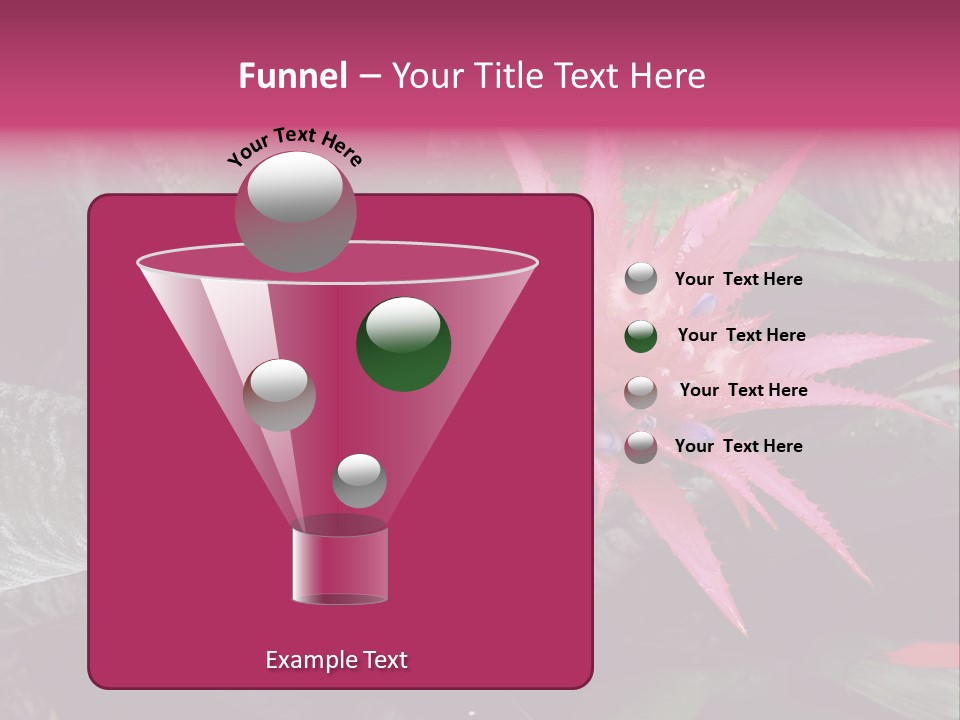 Pink Garden Plant PowerPoint Template