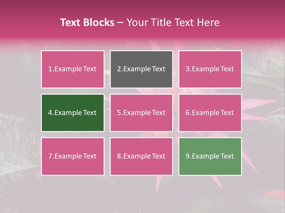 Pink Garden Plant PowerPoint Template