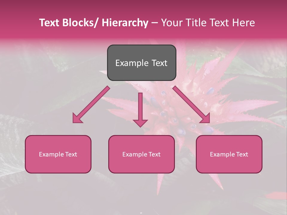 Pink Garden Plant PowerPoint Template