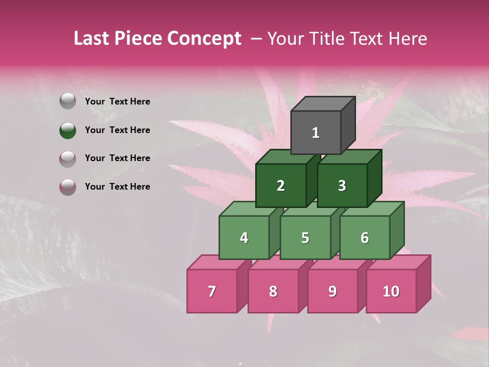 Pink Garden Plant PowerPoint Template
