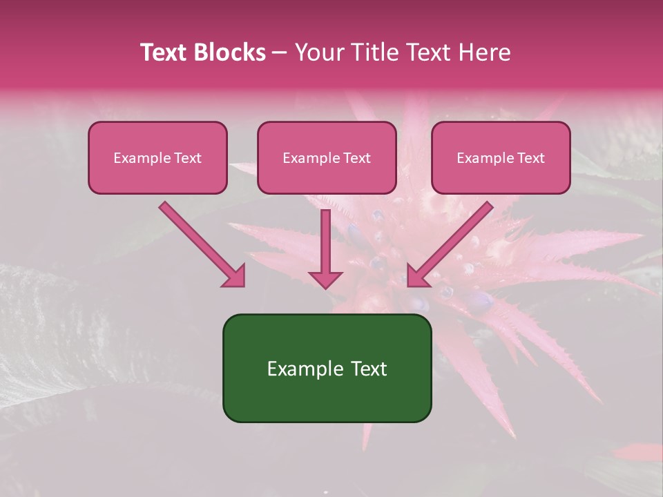 Pink Garden Plant PowerPoint Template
