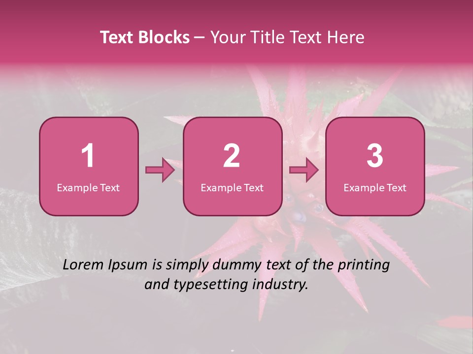 Pink Garden Plant PowerPoint Template
