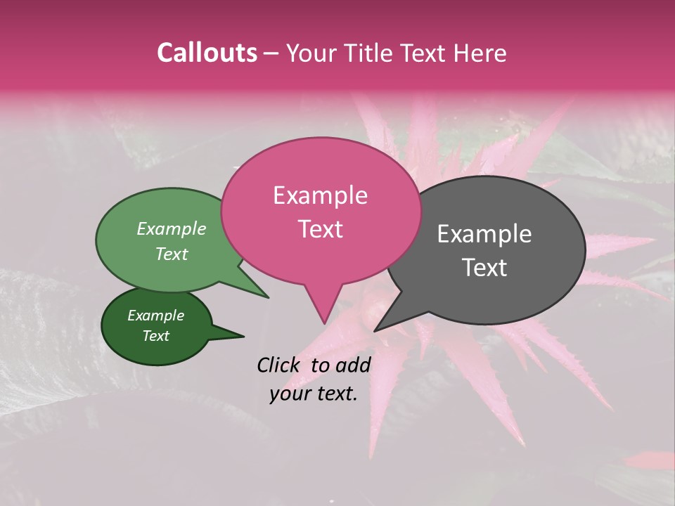 Pink Garden Plant PowerPoint Template