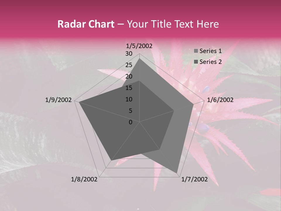 Pink Garden Plant PowerPoint Template