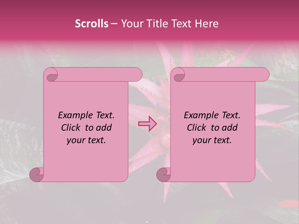 Pink Garden Plant PowerPoint Template