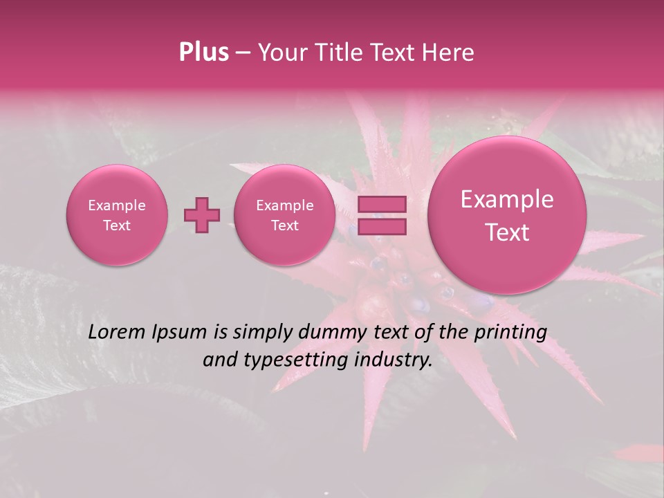 Pink Garden Plant PowerPoint Template