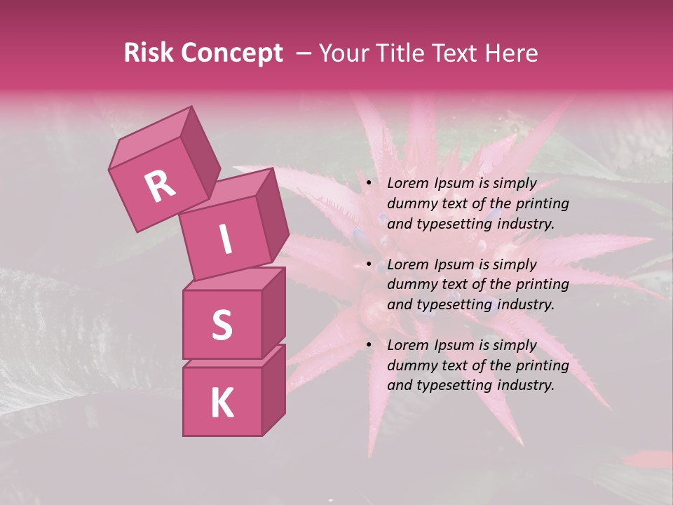 Pink Garden Plant PowerPoint Template