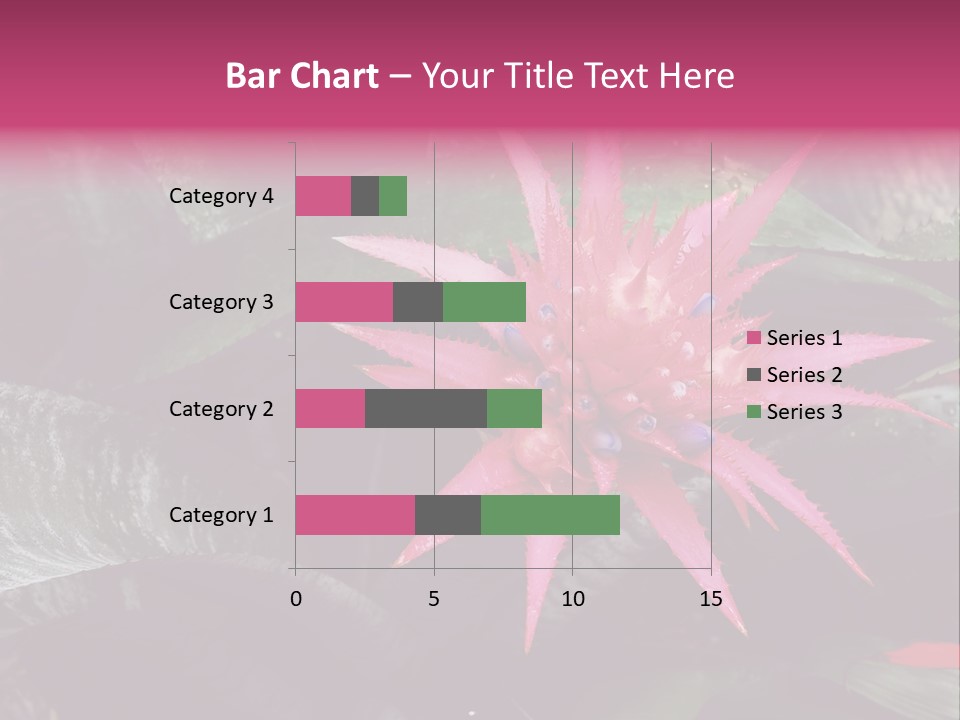 Pink Garden Plant PowerPoint Template