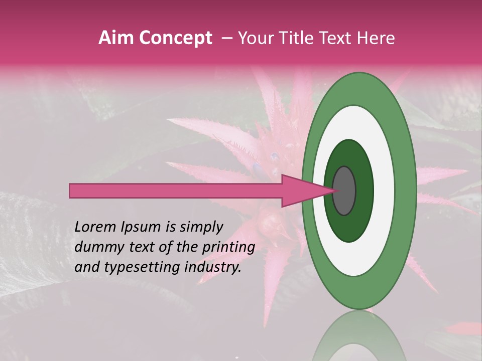 Pink Garden Plant PowerPoint Template