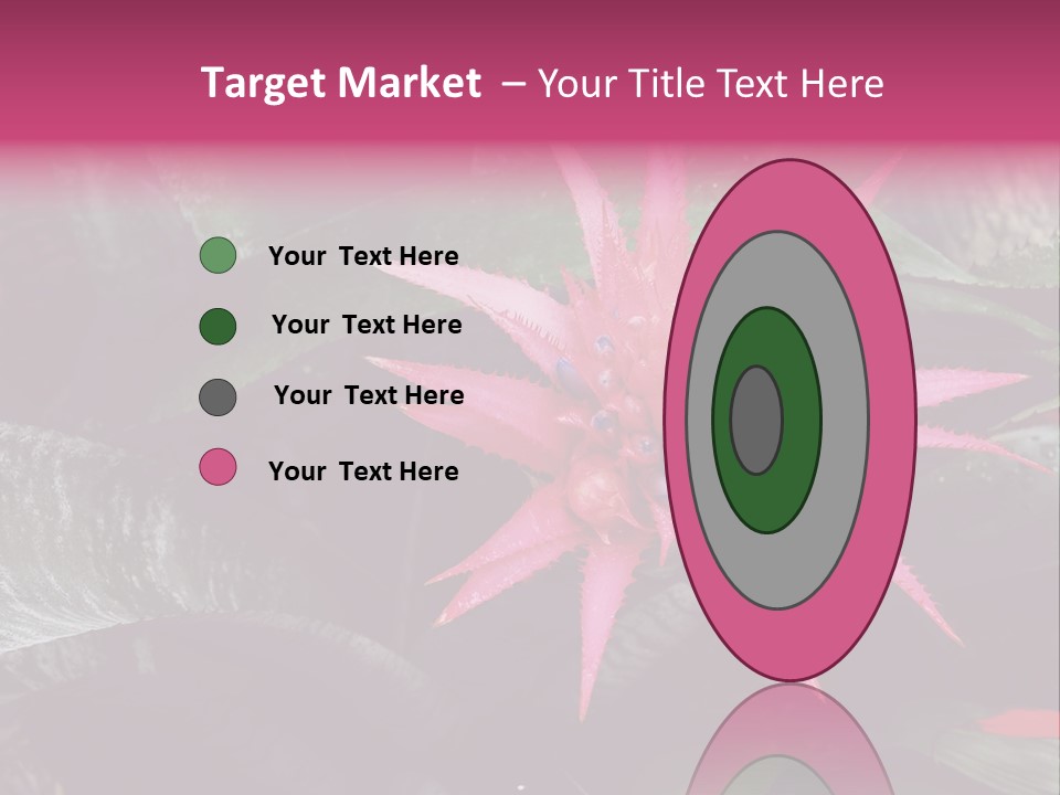 Pink Garden Plant PowerPoint Template