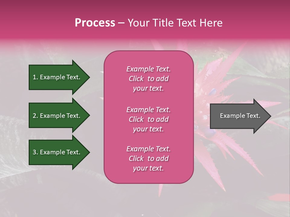 Pink Garden Plant PowerPoint Template