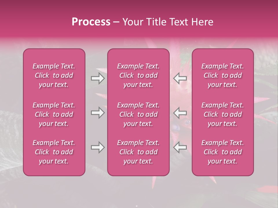 Pink Garden Plant PowerPoint Template