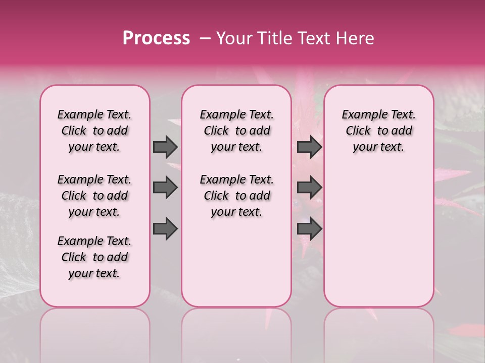 Pink Garden Plant PowerPoint Template