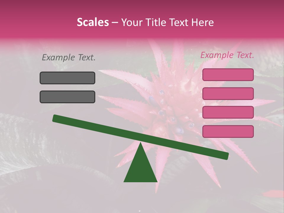 Pink Garden Plant PowerPoint Template