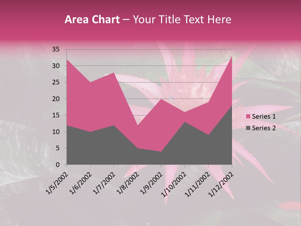 Pink Garden Plant PowerPoint Template