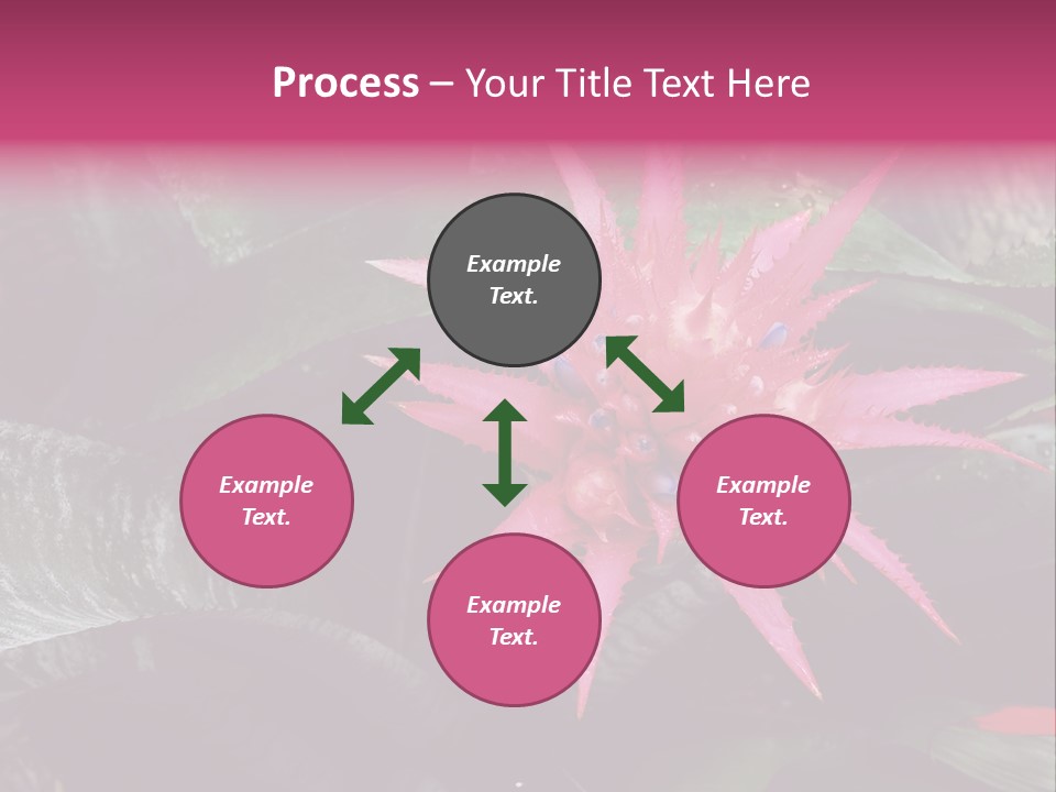 Pink Garden Plant PowerPoint Template