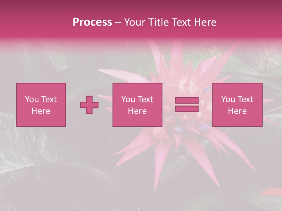 Pink Garden Plant PowerPoint Template