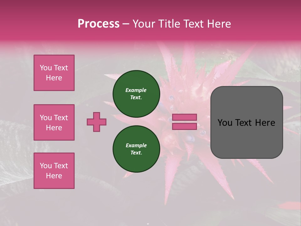 Pink Garden Plant PowerPoint Template