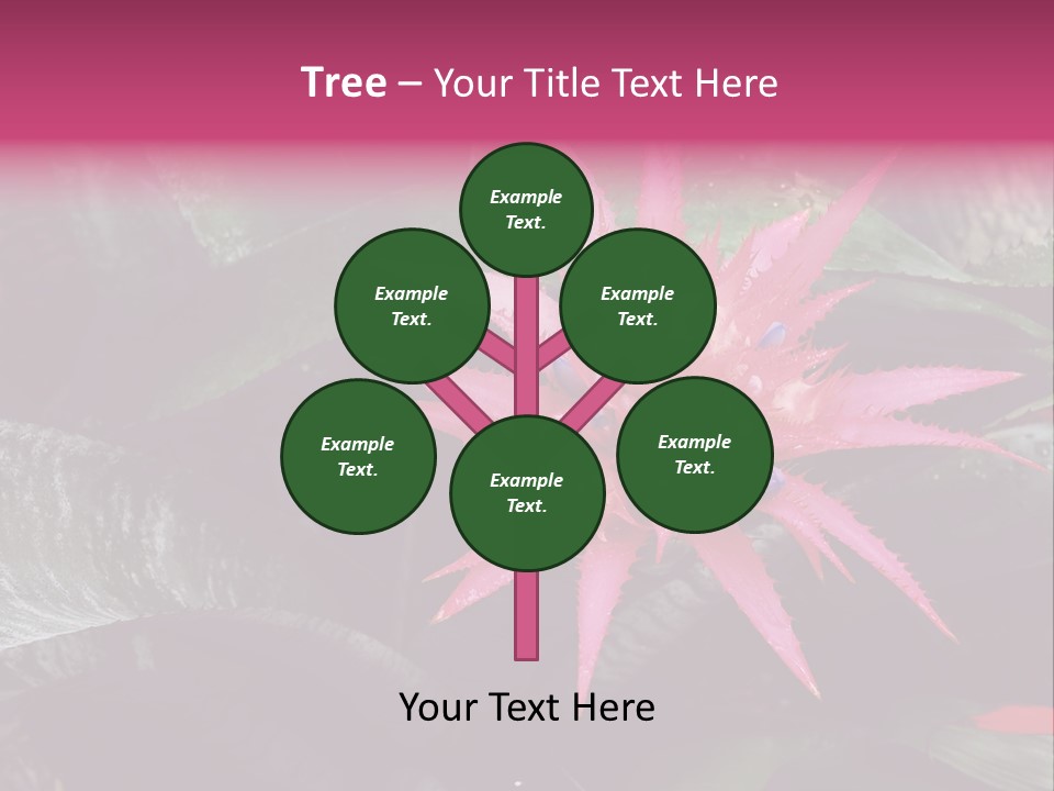 Pink Garden Plant PowerPoint Template