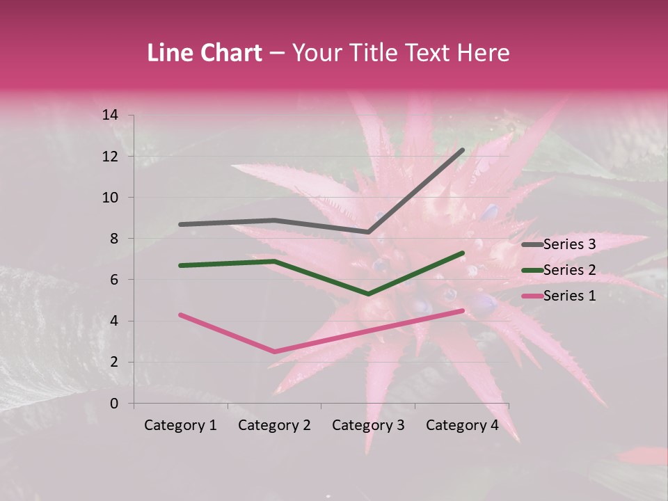 Pink Garden Plant PowerPoint Template