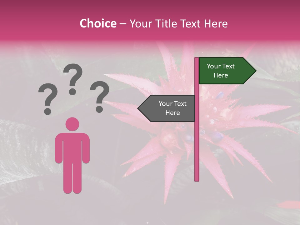 Pink Garden Plant PowerPoint Template