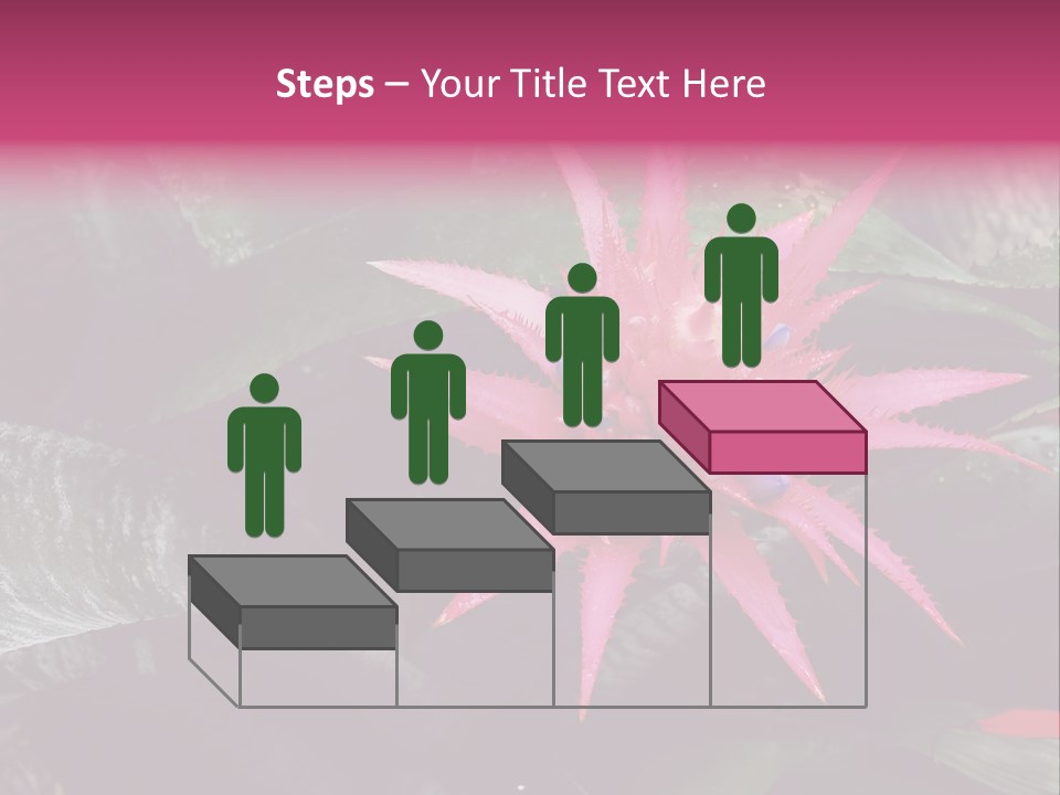 Pink Garden Plant PowerPoint Template