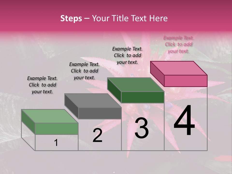 Pink Garden Plant PowerPoint Template