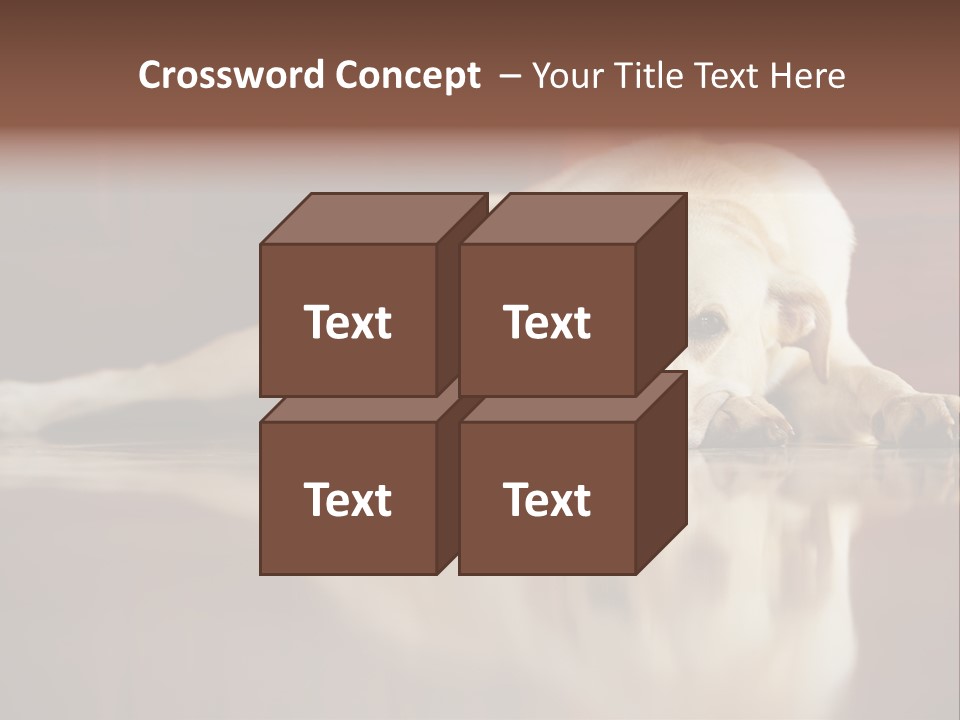 Patience Yellow Labrador Retriever House PowerPoint Template