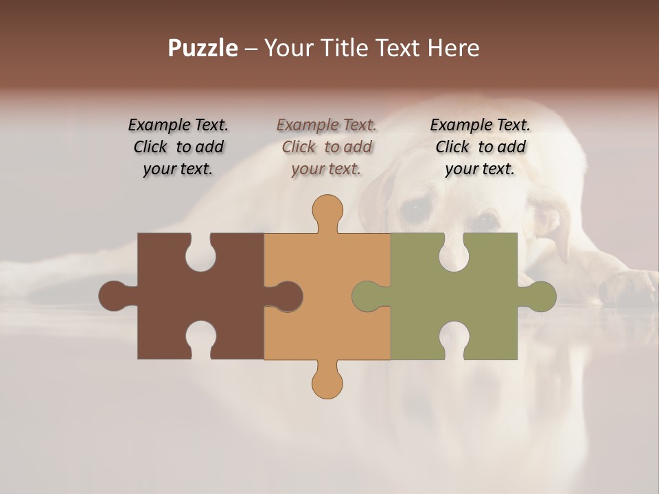 Patience Yellow Labrador Retriever House PowerPoint Template