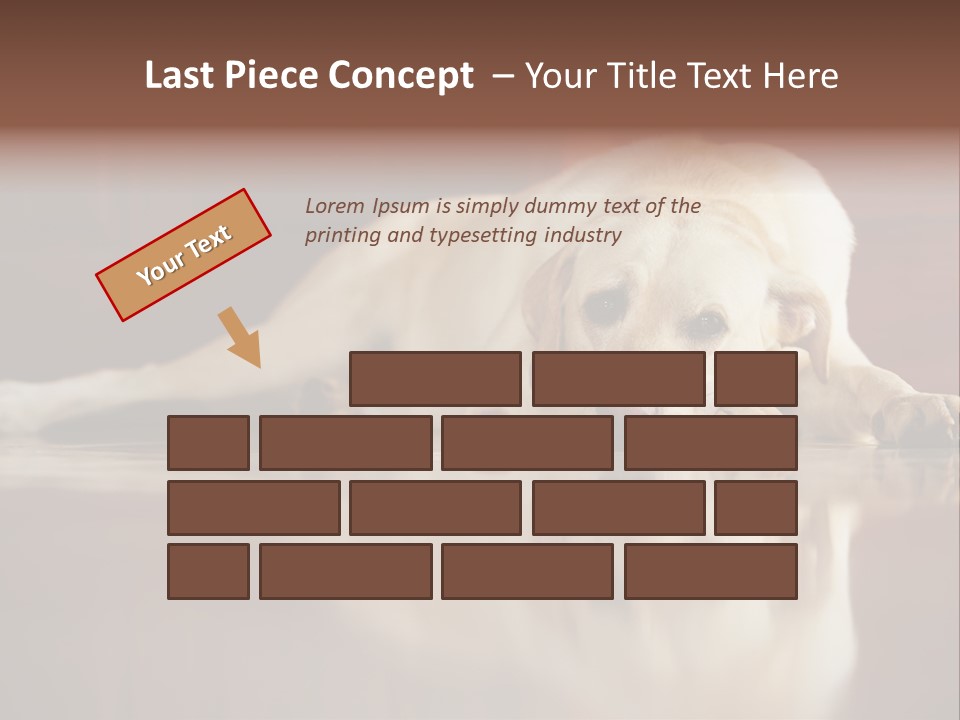 Patience Yellow Labrador Retriever House PowerPoint Template