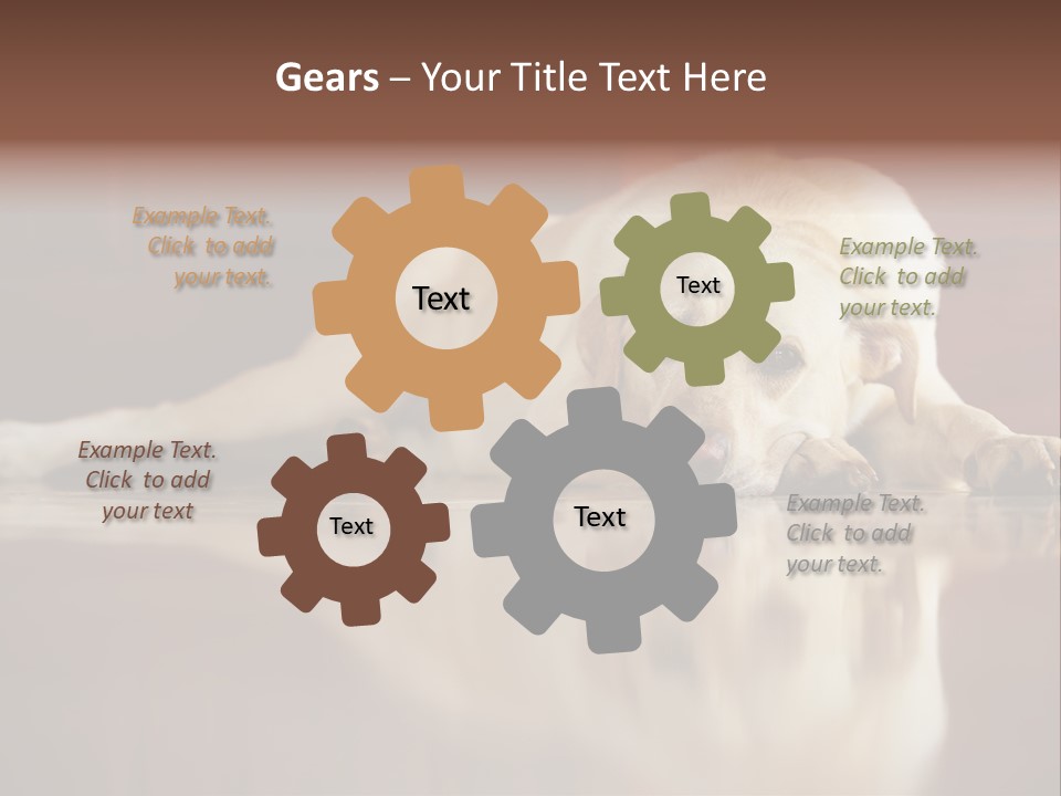 Patience Yellow Labrador Retriever House PowerPoint Template