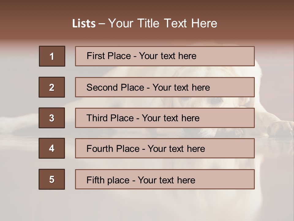 Patience Yellow Labrador Retriever House PowerPoint Template