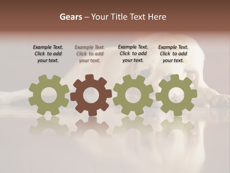 Patience Yellow Labrador Retriever House PowerPoint Template