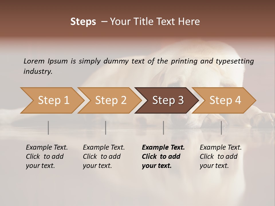 Patience Yellow Labrador Retriever House PowerPoint Template