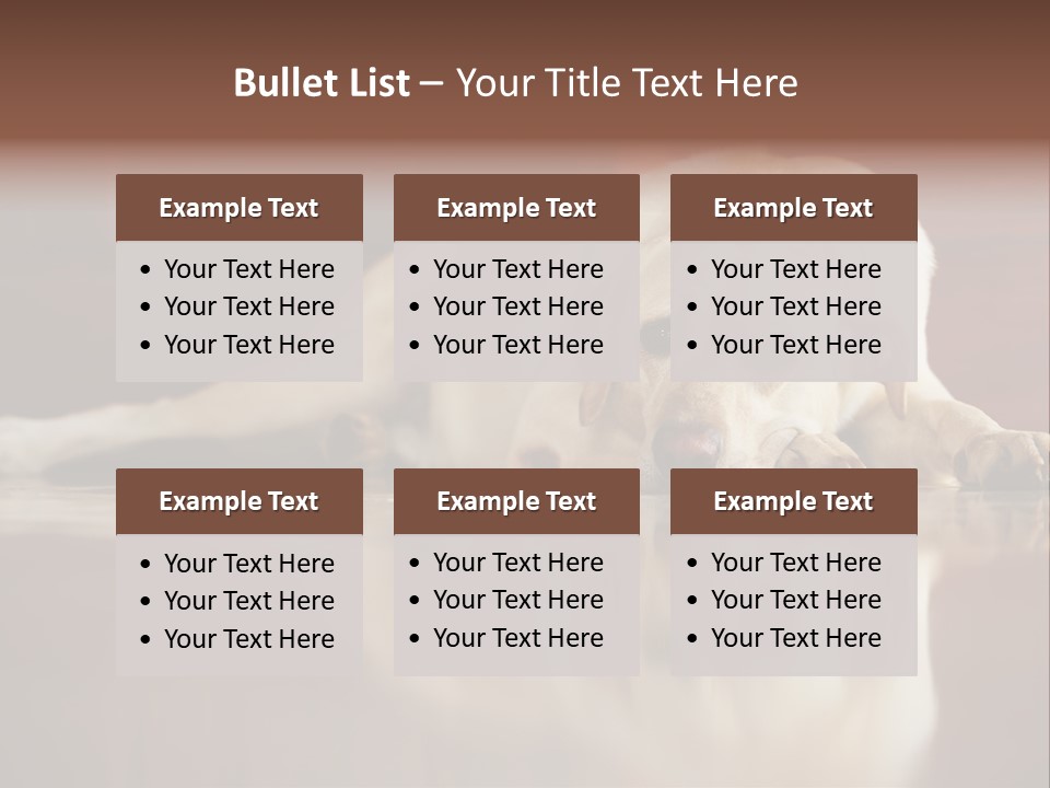 Patience Yellow Labrador Retriever House PowerPoint Template