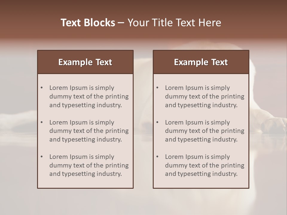 Patience Yellow Labrador Retriever House PowerPoint Template