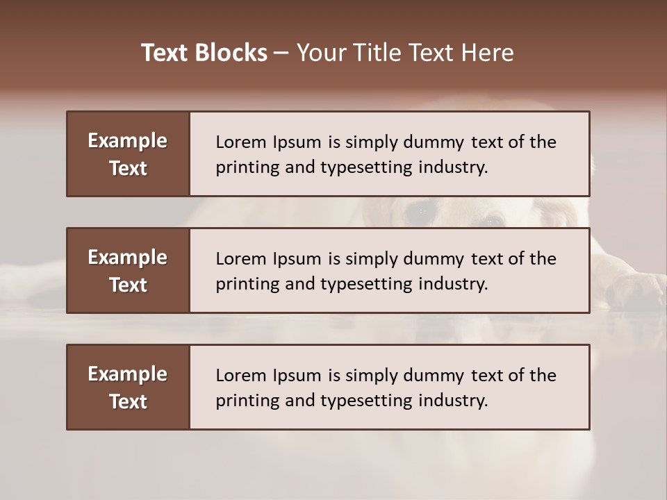 Patience Yellow Labrador Retriever House PowerPoint Template