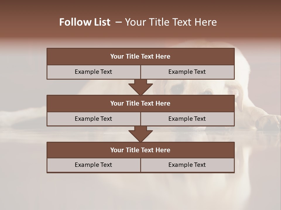 Patience Yellow Labrador Retriever House PowerPoint Template