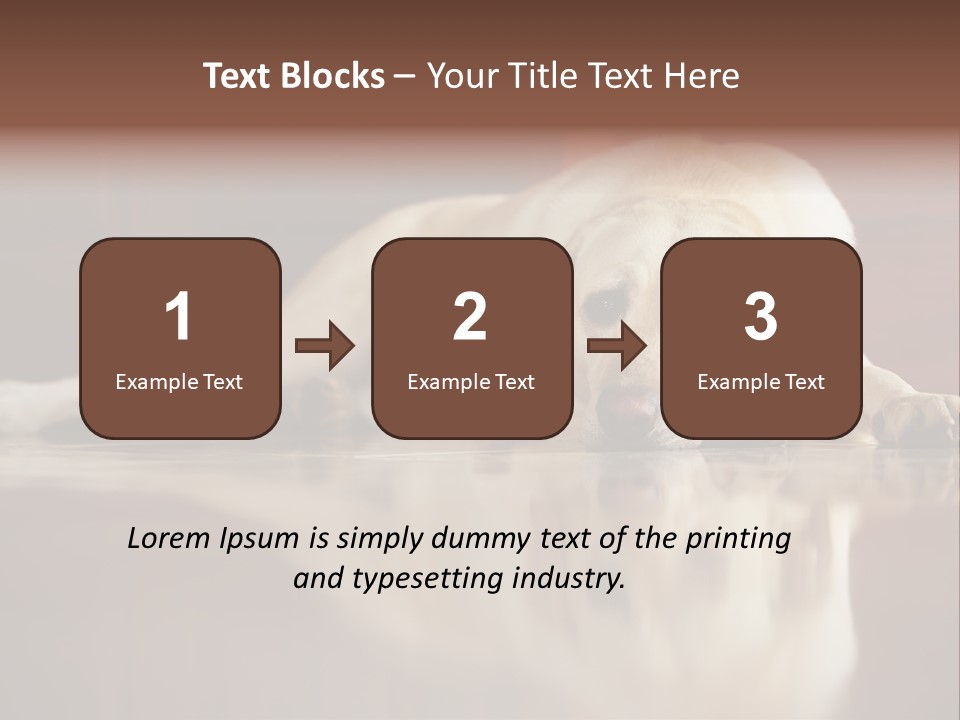 Patience Yellow Labrador Retriever House PowerPoint Template