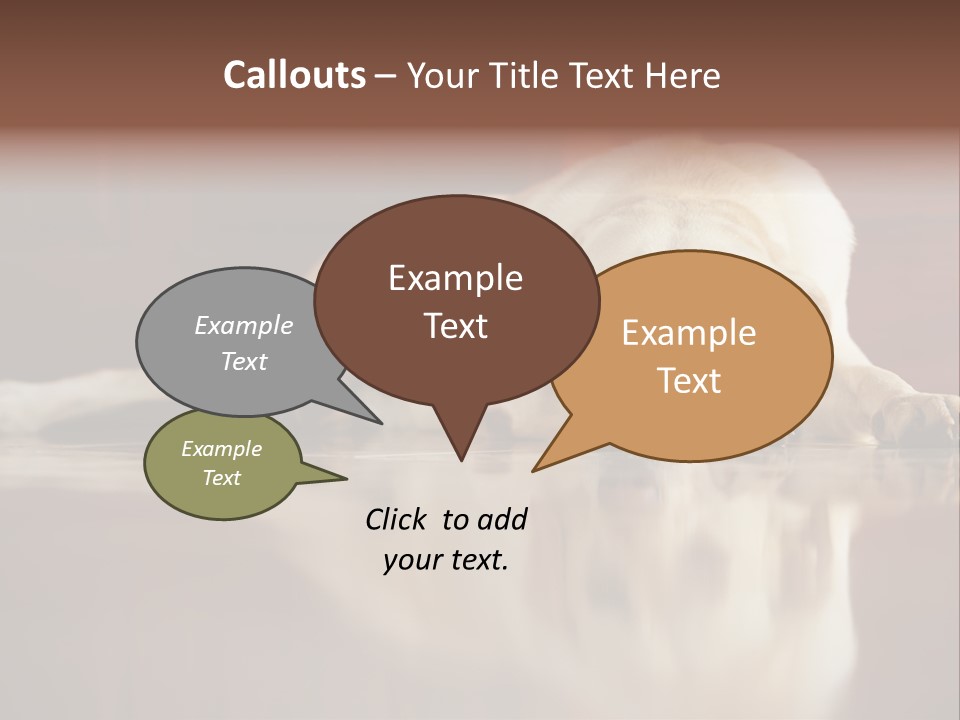 Patience Yellow Labrador Retriever House PowerPoint Template