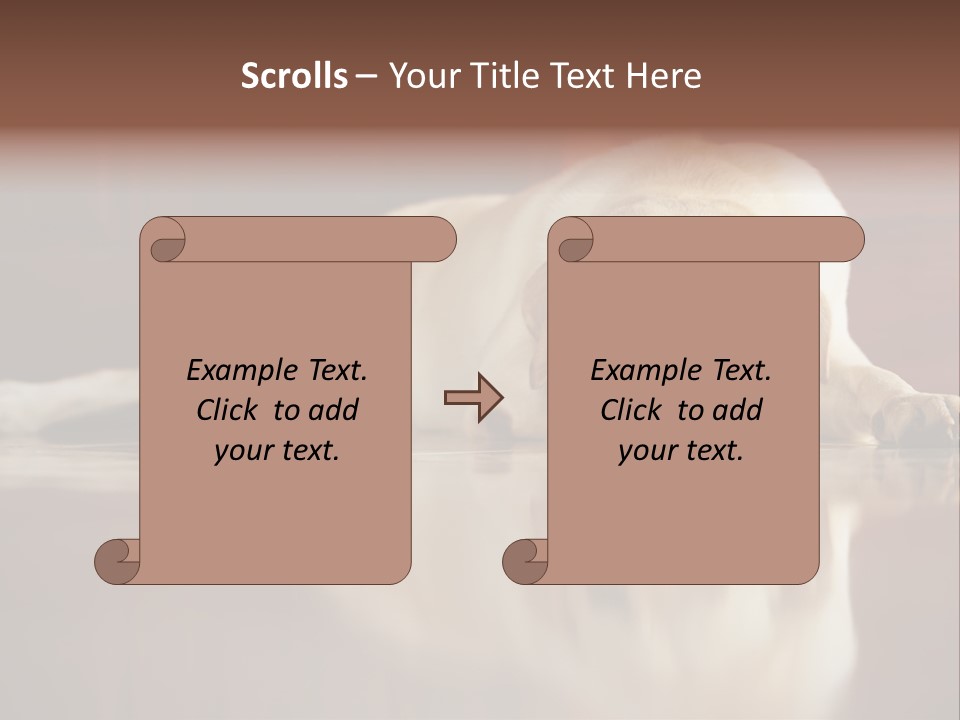 Patience Yellow Labrador Retriever House PowerPoint Template