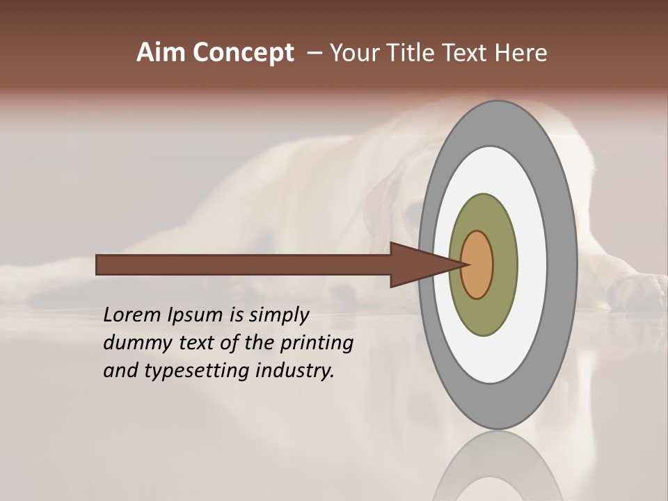 Patience Yellow Labrador Retriever House PowerPoint Template