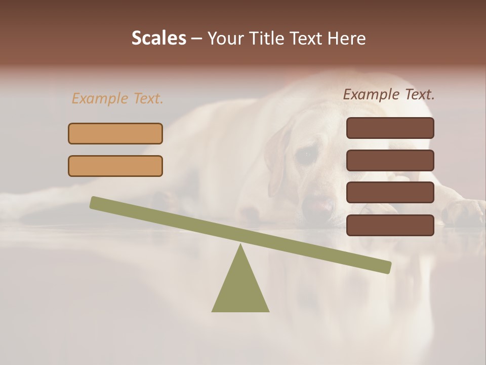 Patience Yellow Labrador Retriever House PowerPoint Template