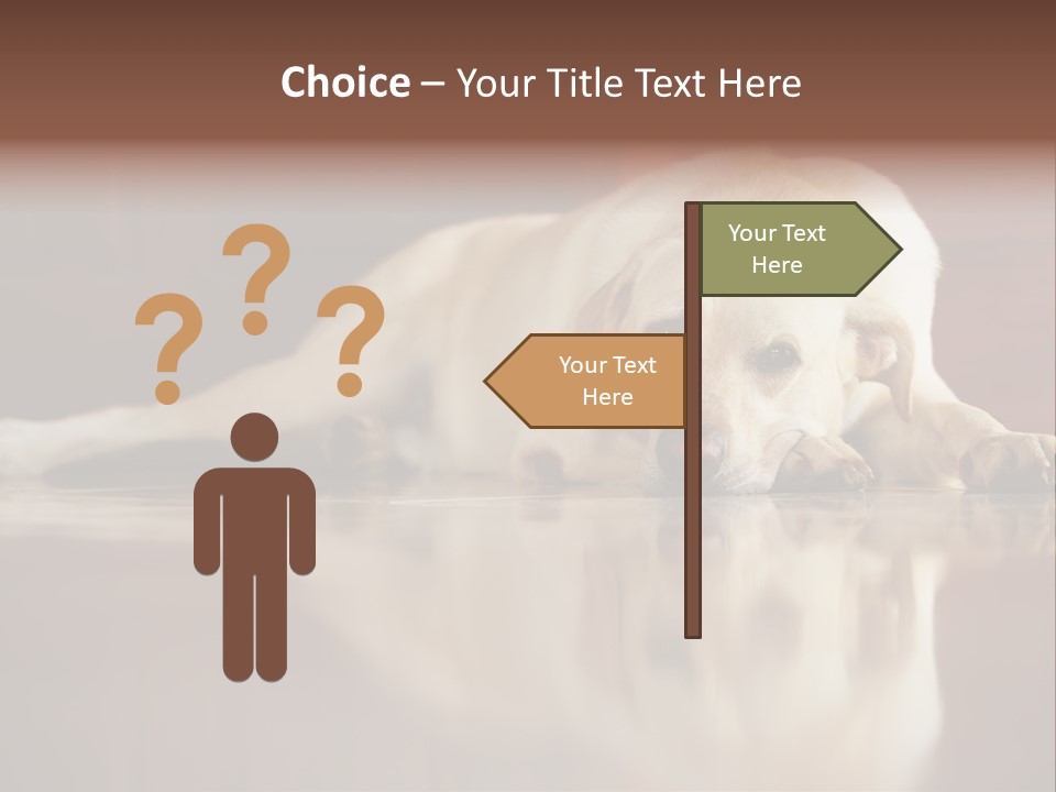 Patience Yellow Labrador Retriever House PowerPoint Template