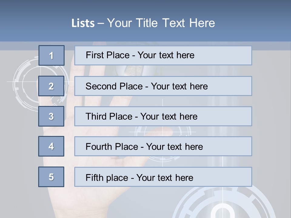 Single Hand Human PowerPoint Template