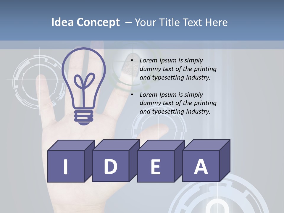 Single Hand Human PowerPoint Template