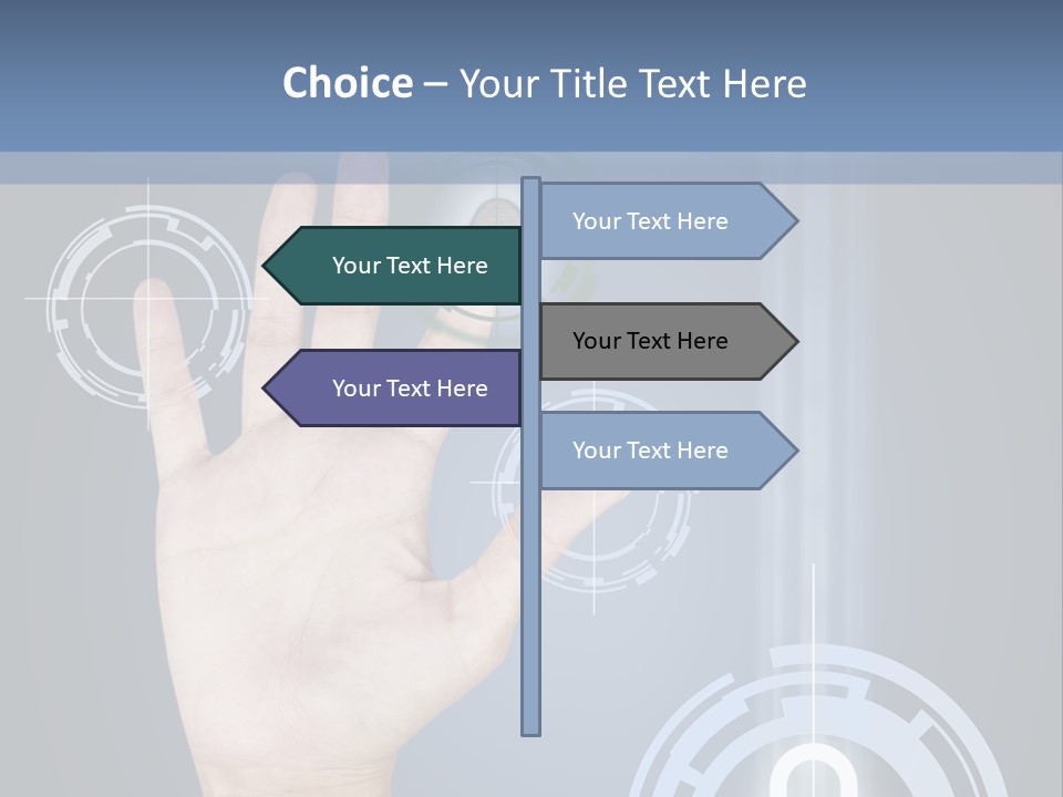 Single Hand Human PowerPoint Template