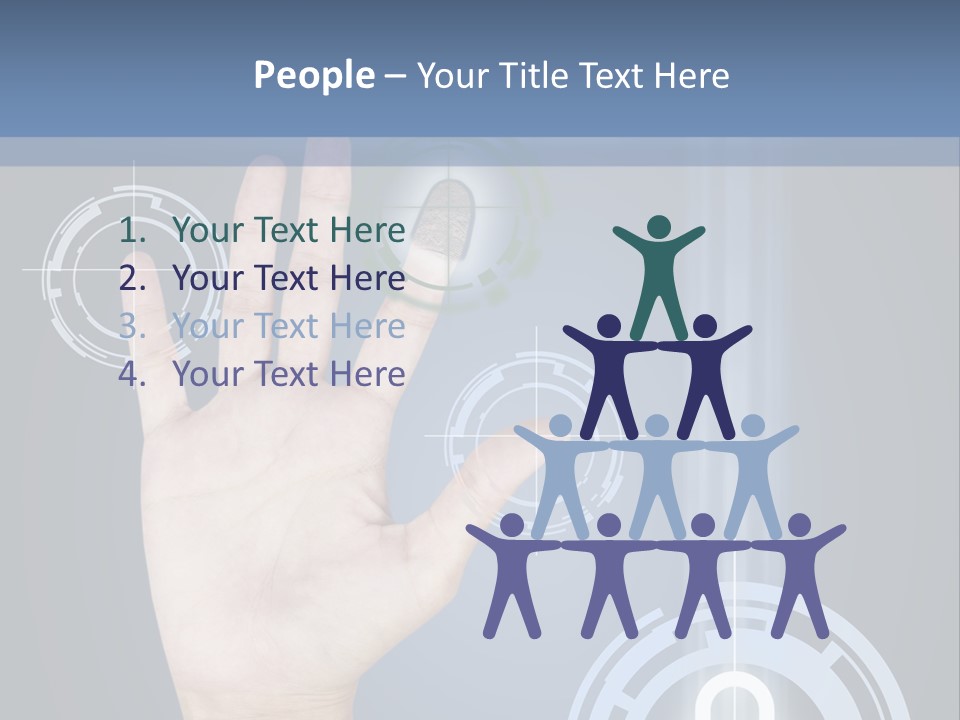 Single Hand Human PowerPoint Template