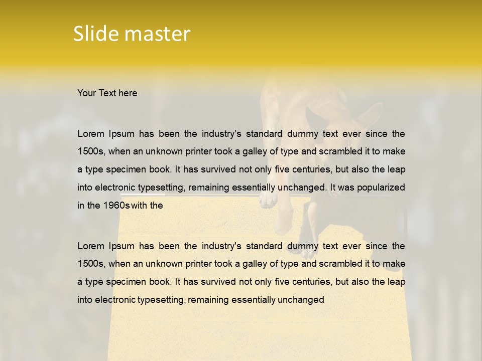 Looking At View Balance Young PowerPoint Template