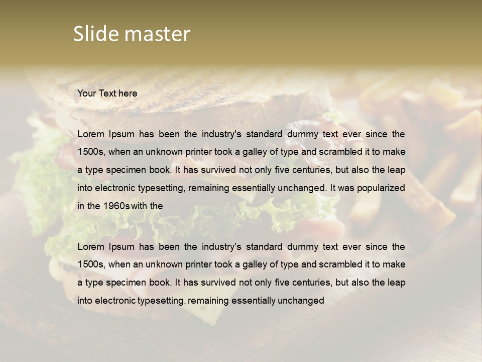 Cheese Toast Bread Blt PowerPoint Template
